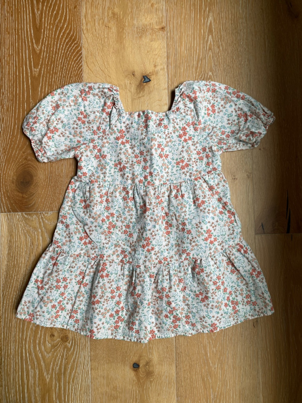 Linen and Organic Cotton Puff Sleeve Dress